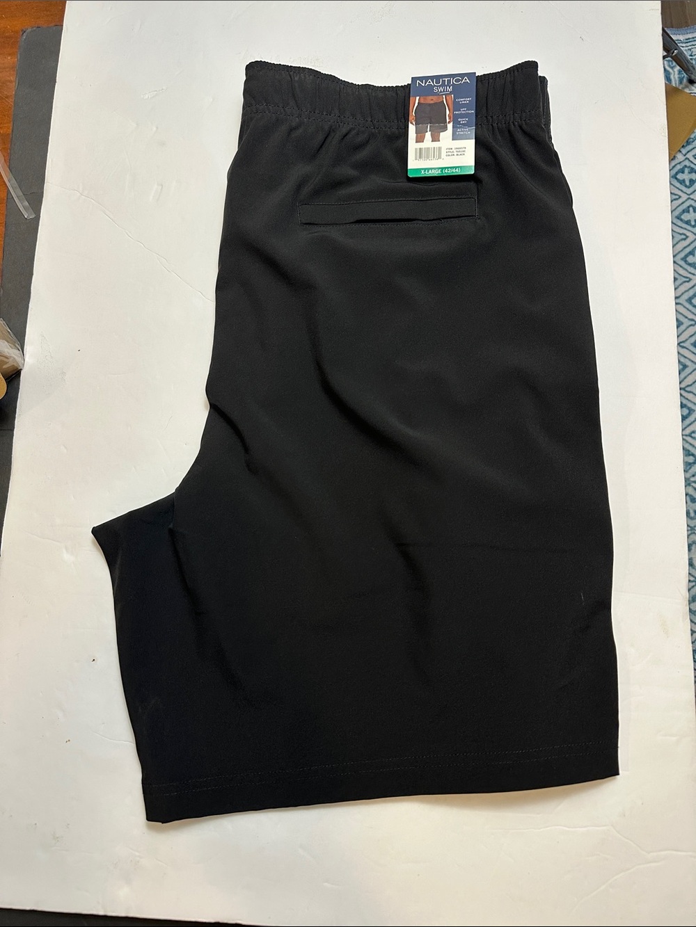 Nautica Men's Black Athletic Swim/Training Shorts